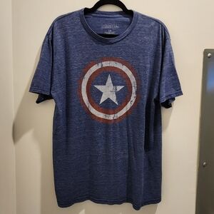Marvel Captain America Emblem Men's Superhero Tee